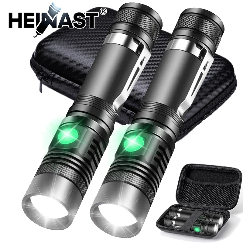 

High Power Led Flashlights Zoomable Camping Torch With T6 LED Lamp Beads Waterproof 4 Lighting Modes Multi Function USB Charger