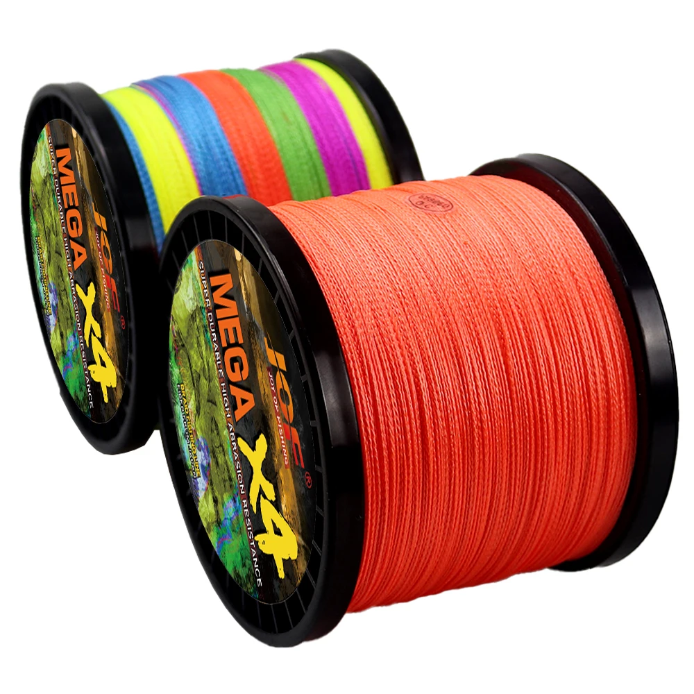 High Strength 500M/300M 4 Strands Wear-resistant PE Braided Fishing Line Multifilament Weave Main Thread 18 28 35 40 50 60 80LB