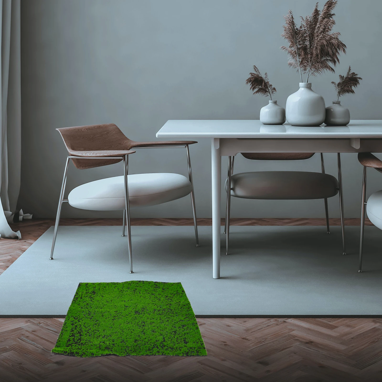 

Indoor Outdoor Rugs Artificial Moss Grass for Decoration Simulation Lawn Faux Mat Pet Turf Green Aquarium Pad