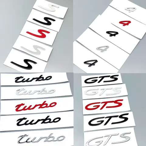 파나메라 카이엔 카이맨 카레라 박스터 918 718 마칸 GTS 터보 4S 로고 스티커에 적합한 자동차 모델 엠블럼 액세서리