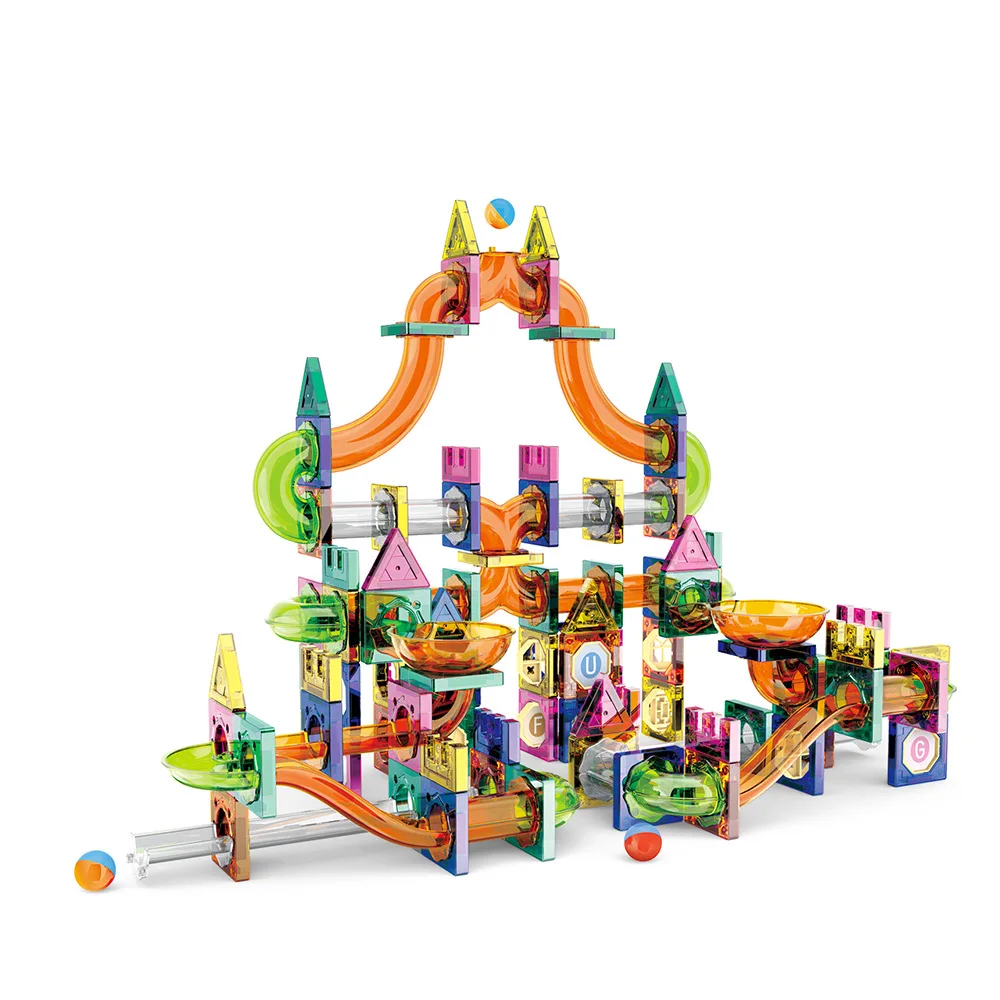 Kleurenvenster magnetisch blad balbaan bouwsteen kinderen splitsen magnetisch puzzelspeelgoed