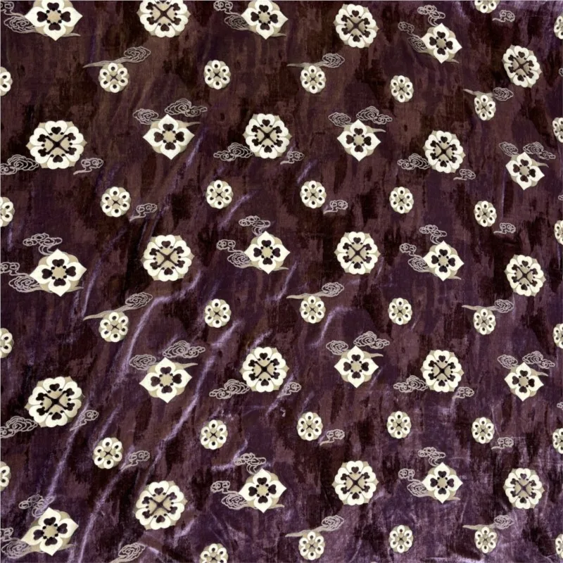 

Тканый натуральный бархат Цзянь с тиснением и приклеенной шелковой основой Цветок Дуньхуан Баоксиан