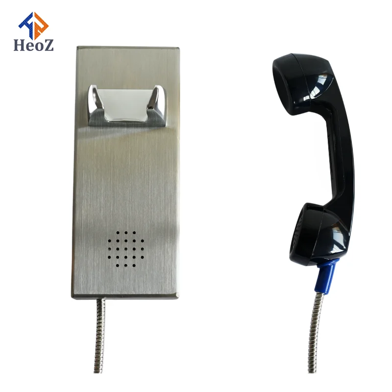 

Armoured Robust Campus Coinless Emergency Public Hotline Telephone Vandal Proof Phones Analog Pstn Handset For Prisoner Jail