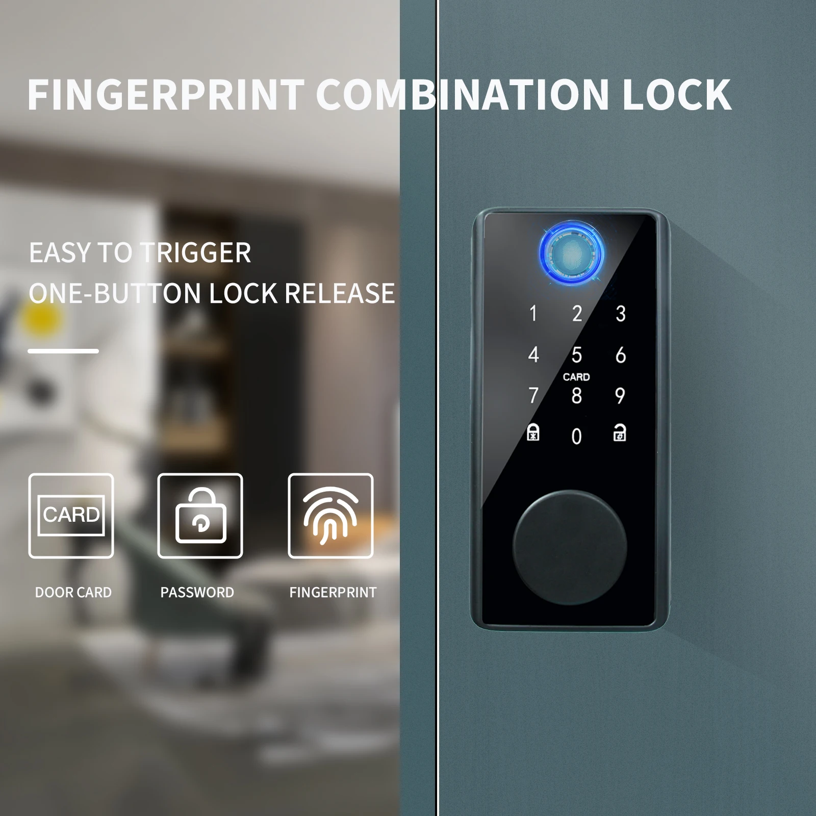 

PHIPULO Electronic Door Lock for Tuya Lock with Deadbolt lock Fingerprint Lock Keyless entry with SmartLife App Remote unlock