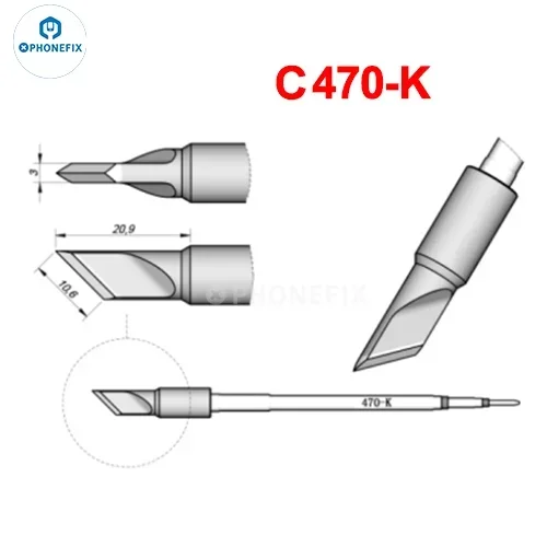 Imagem -04 - Pontas de Ferro de Solda Cabeça de Ferro de Solda para Estação Jbc Ferro de Solda Repair Pcb ic Tools Universal T245 T470 Handle C245 C470