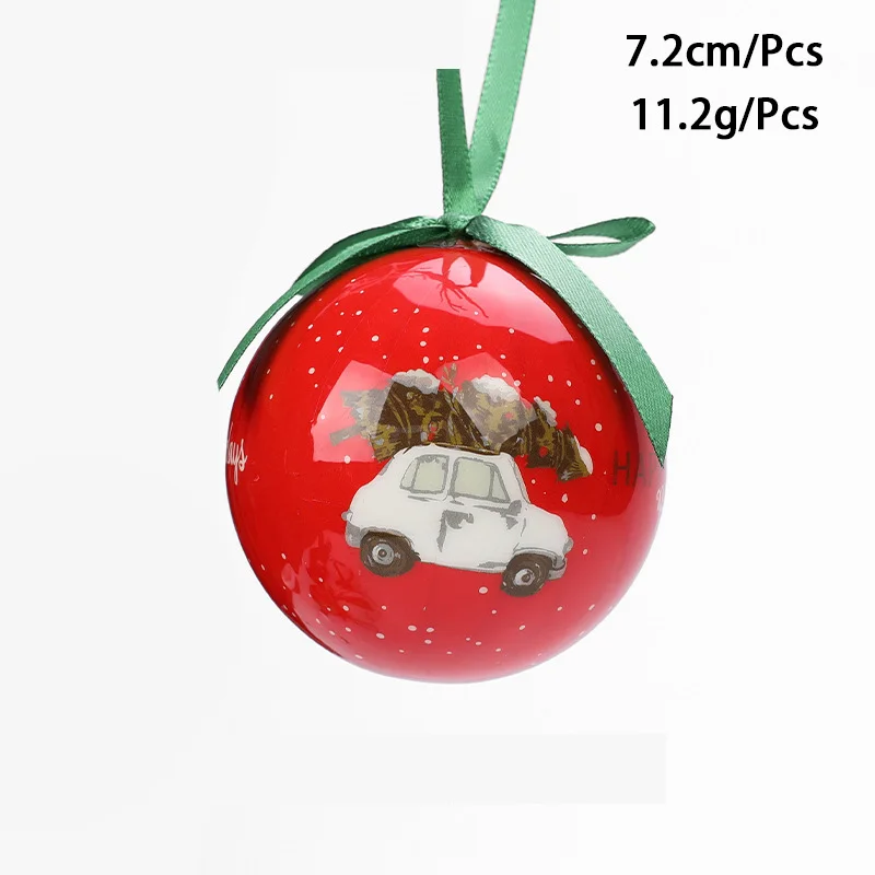 Colorful Balls 2023 Christmas Ball Ornaments Christmas Tree Decoration Ornaments 7.2CM XMAS Ball Festival Dress Up Supplies