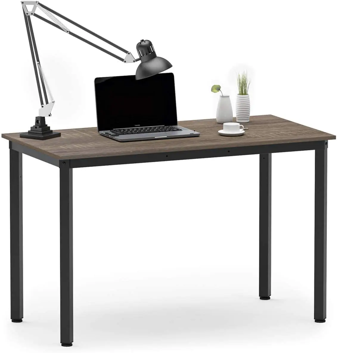 

Home Office Study Desk Industrial Simple Workstation Wood Table Metal Frame for PC Laptop Dining Table Writing Computer Desk