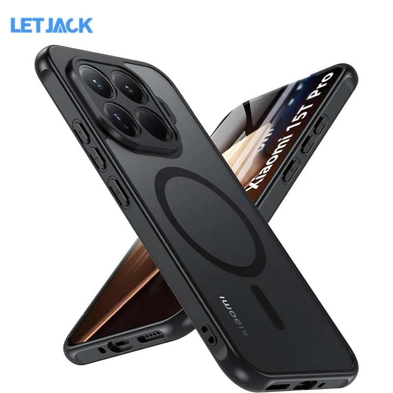 

Shockproof Wireless Charging Magnetic Case For Magsafe for Xiaomi 15T 14T Pro Mi 15 Ultra Camera Protective Matte Back Cover