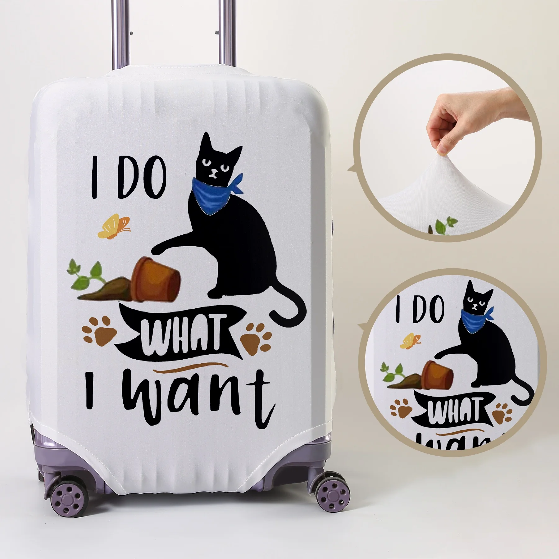 

Personalized cat slave style patterned luggage protection case, suitable for 18-32 inch luggage cases, luggage handle gloves, tr