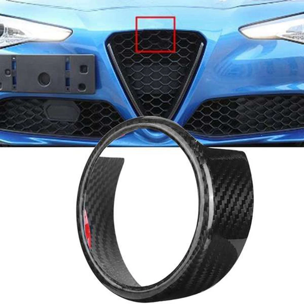 For Alfa Romeo Giulia 2017-2019 Car Front Air Grilles Logo Decoration Ring Cover Trim Sticker Frame