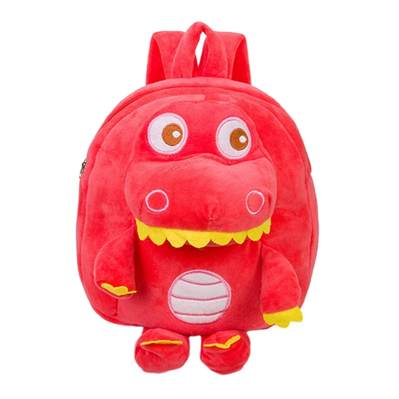 Kawaii Plush Backpack for Toddlers Boys and Girls Plush Cartoon Dinosaur School Backpack Suitable for Outings Camping and Zoos