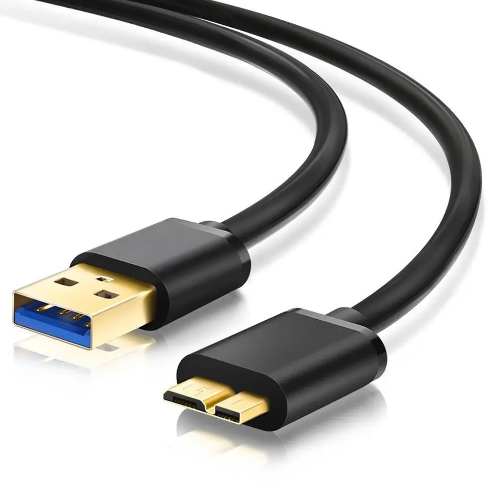 High Quality Gold plated Super Speed Data Cable HDD Cord USB 3.0 Type-A to Micro B For Samsung S5 Note 3