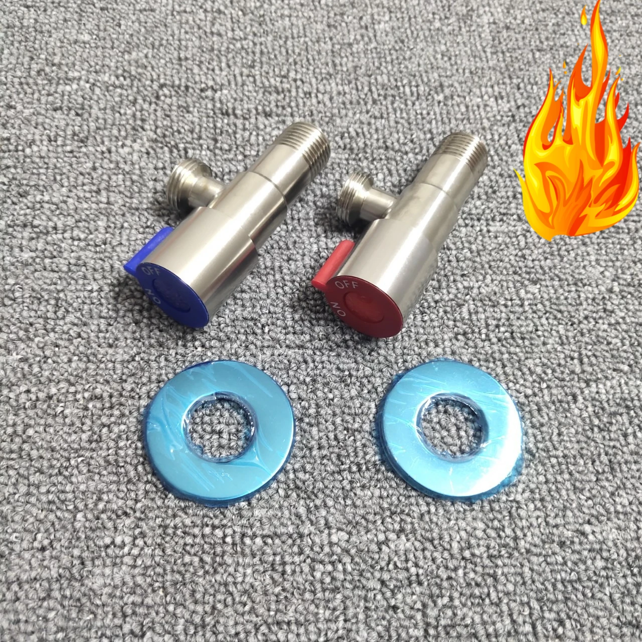 

Угловой клапан из матовой нержавеющей стали - 1/2 "и 3/4" двойного назначения для горячей/холодной воды, герметичный впускной клапан для нагревателя/бака