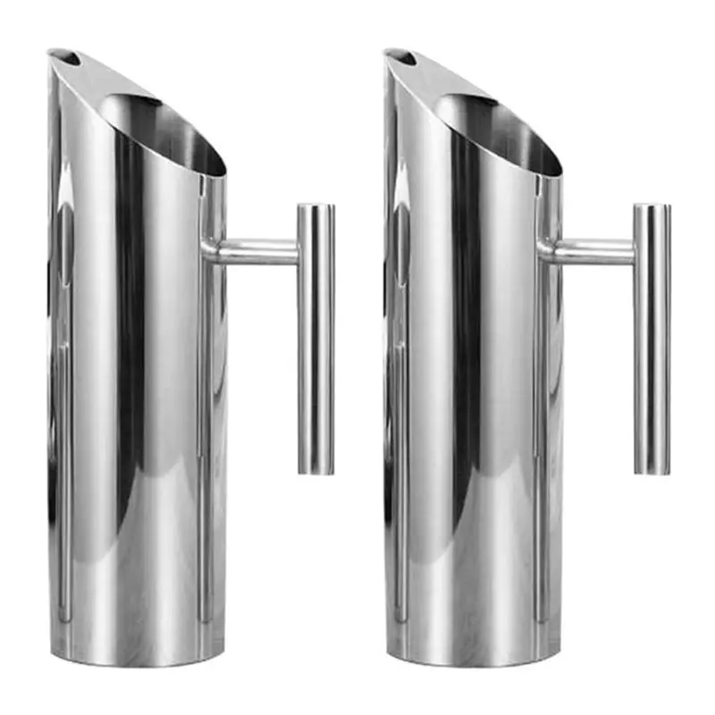 AA81-3X Stainless Steel Water Pitcher With Ice Guard Tea Pot Kettle Jug Cold Beverages Juice Pot Ktv Bar Accessories 1L