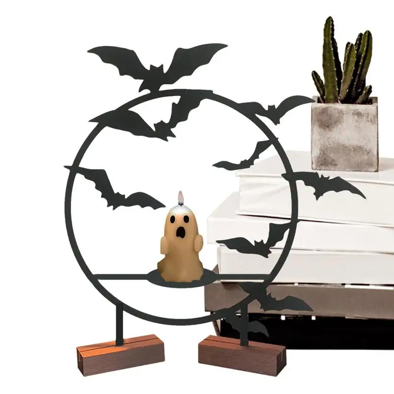 Unique Halloween Candle Holder Bat Shaped Wall Candlestick Decoration Halloween Functional And Decorative Gothic Wall Ornaments