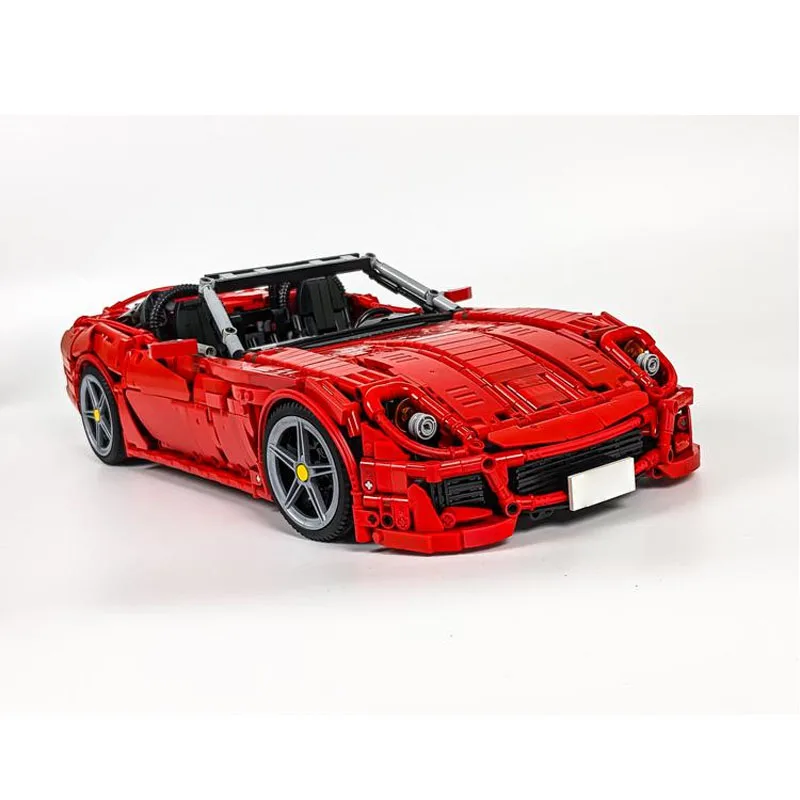 MOC-183666 أحمر جديد 599 SA Aperta Supercar الربط التجمع بنة نموذج 2717 أجزاء MOC اللبنات الإبداعية لعبة أطفال