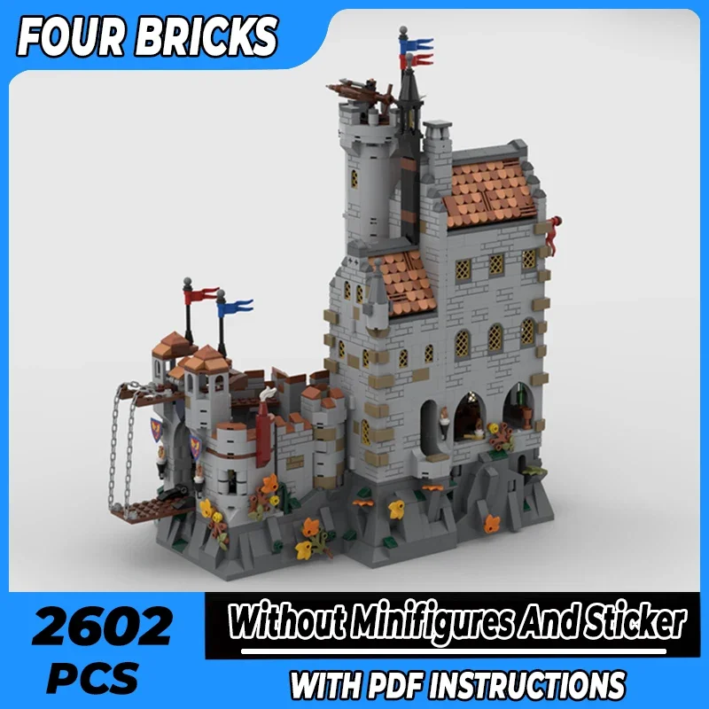 

Medieval Fortress Model Moc Building Bricks Dragon Slayers' Castle Technology Modular Blocks Gift Christmas Toy DIY Set Assembly