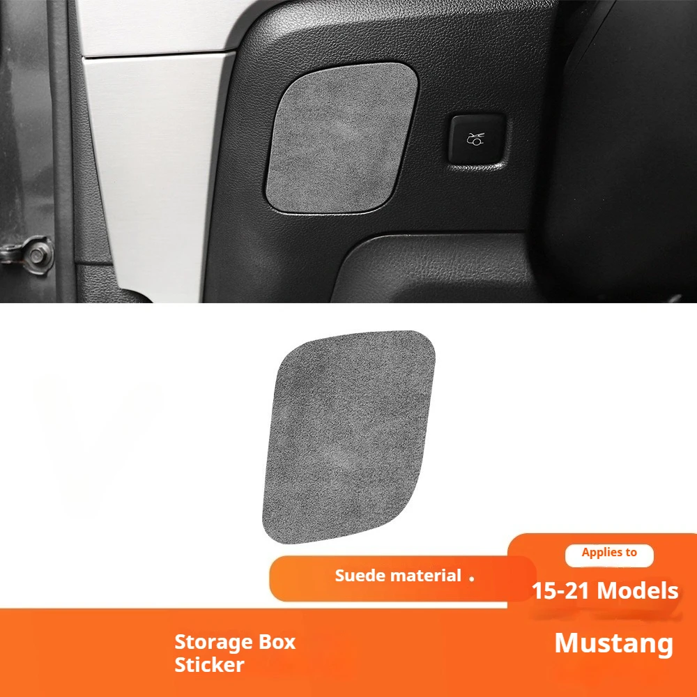 

For Ford Mustang Suede Storage Box Trim Hard Panel Interior Upgrade Non Sticker