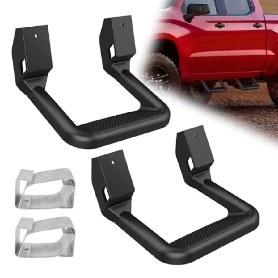 

Universal Side Step 3.54Inch Nerf Bars Assembly Aluminum Alloy Truck Side Steps Bumper StepTire Steps Compatible with Chevy Silv