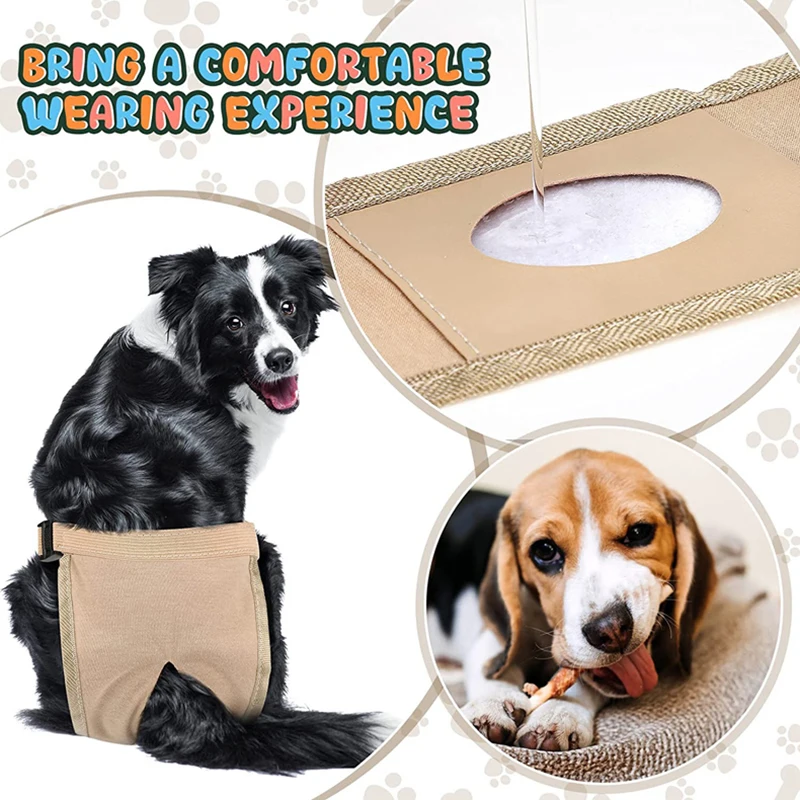 Pet Safety Panties Dog Diaper Dog Menstrual Pants Washable Adjustable Pants Protective Trousers Female Dog Physiological Pants