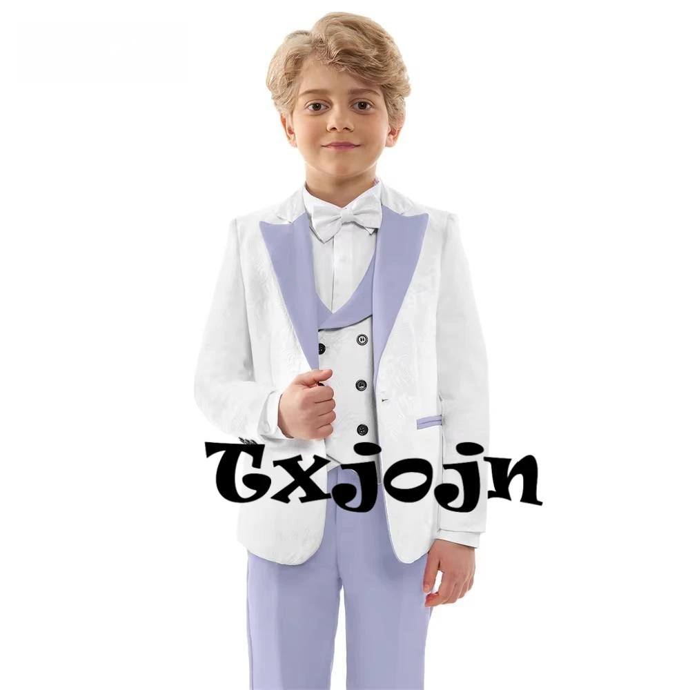 

Many Colors Peisley Suit Set Kids 2-20 Years, Boys Formal Tuxedo for Wedding, Party, Birthday 4-Piece Jacket Vest Pants Bow-tie