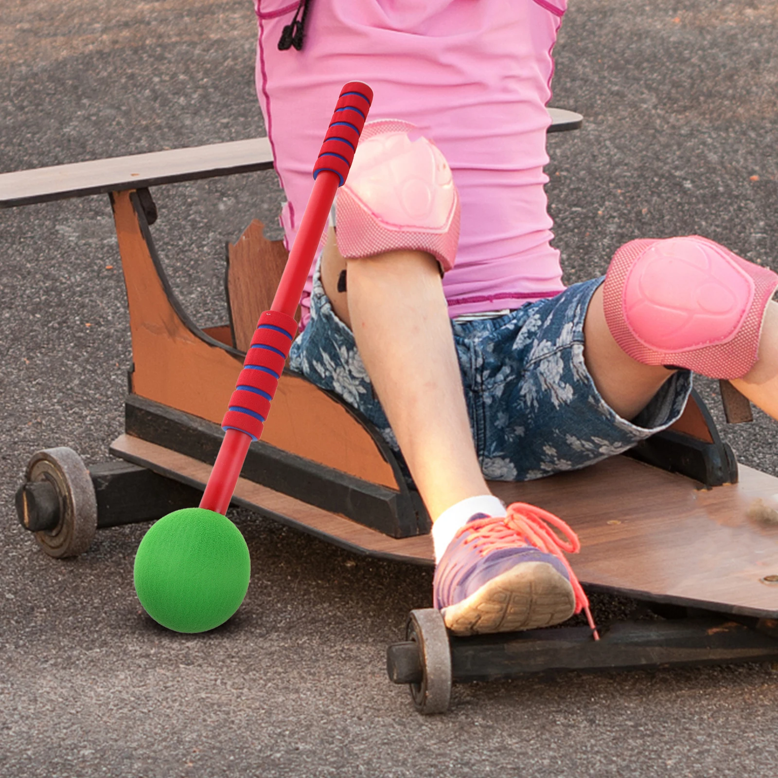 

Sensory Training Scooter Board Paddle Eva Handle Indoor Outdoor Floor Scooters Handle Motor Skills Fun Floor Scooters Paddle