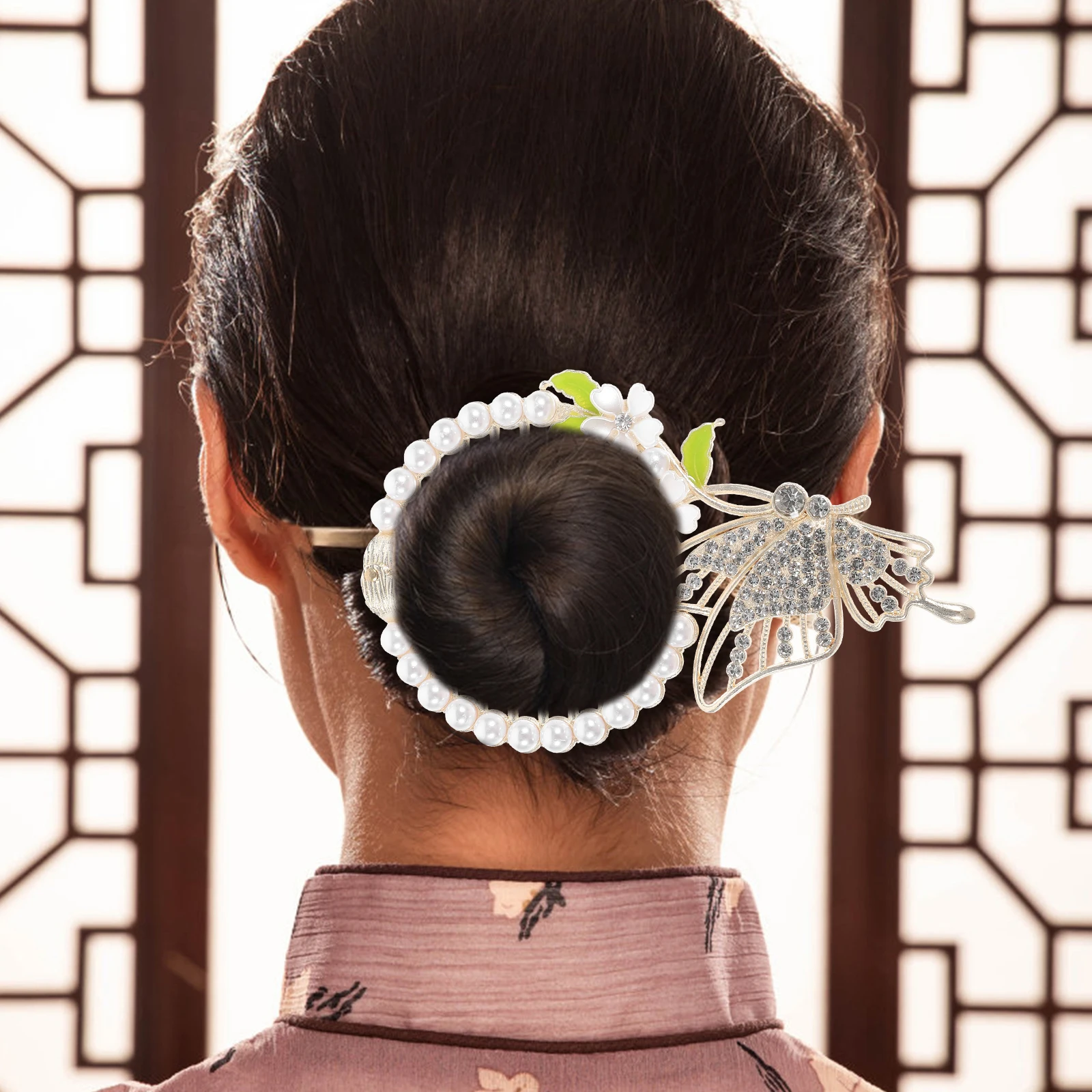 

2pcs Accessories for Girls Children Kawaii Butterfly Flower Clips Ponytail Holders Hairpins Thick Thin Hair Hair Care Styling