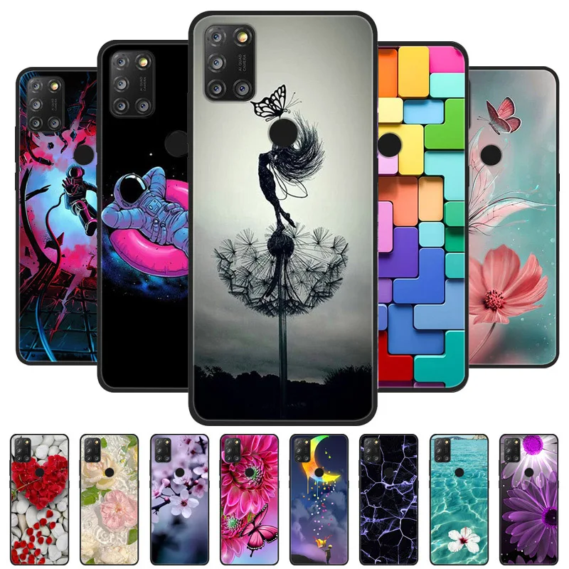 Para alcatel 3x 2020 capa lobo gato animais silicone macio casos traseiros para alcatel 3x 2020 4cam 6.52 ''capa de telefone 3x5061u