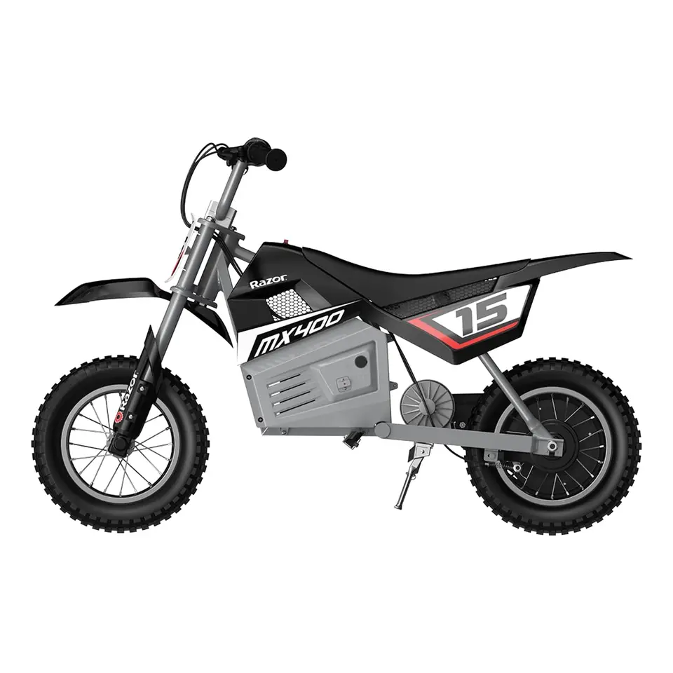 Razor MX400 Dirt Rocket Electric Bike for Kids Ages 8+, 140 lb Max Weight, Black – 24V Battery, Up to 14 Mph,, Customized image 2