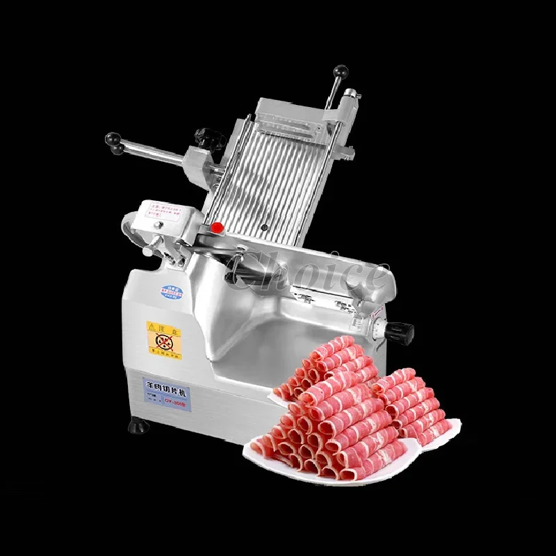 12 Inch Electric Slicer Automatic Meat Cutting Machine Commercial Fat Beef Lamb Rolls Meat Slicer Vegetable Cutter Machine