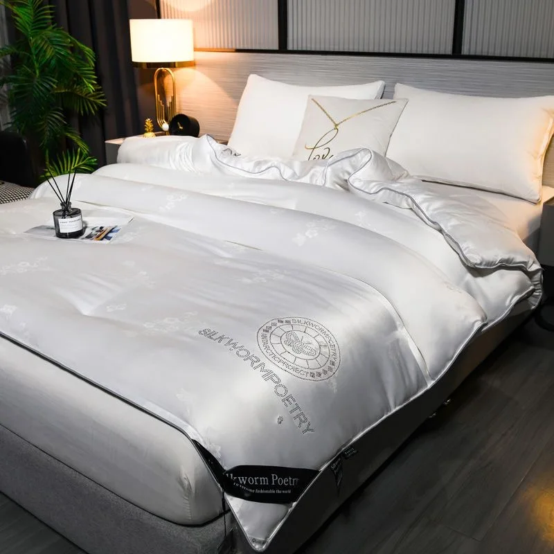 100% Mulberry Silk Handmade Real Silk Quilt Winter Warm Comforter Spring Autumn Blanket Thicken Home Hotel Single Double Quilt