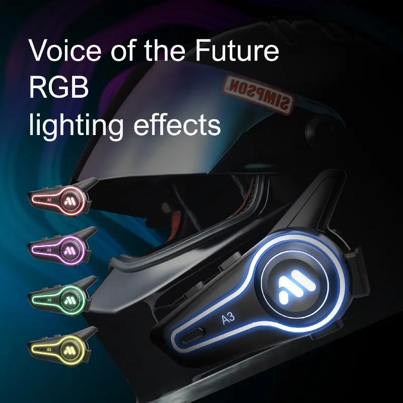 Motorcycle Helmet Bluetooth Headset with Rider's Full Half Helmet, Long Endurance, Voice Waterproof, Ultra Long Endurance