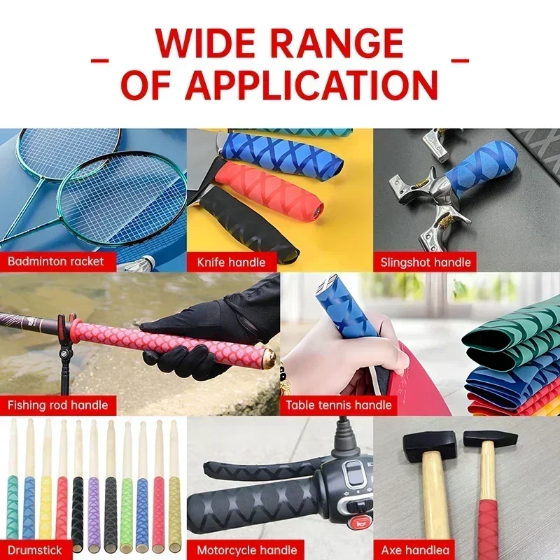 1M Orange Non-Slip Heat Shrink Tube Bicycle Handle Anti Skid Fishing Rod Wrap Waterproof Protector 15/18/20/22/25/28/30/35/40mm