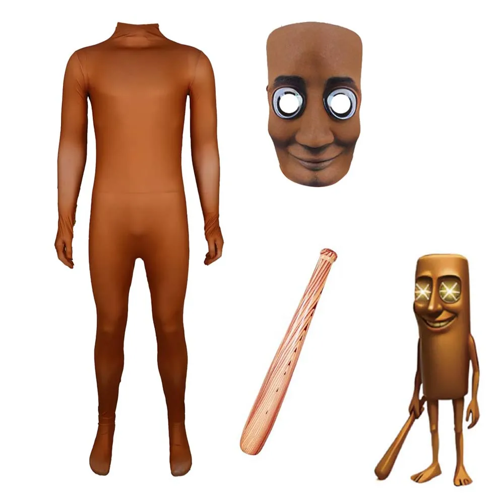 Tung Tung-mono de dibujos animados Sahur para niños, disfraz de Brainrot italiano para fiesta de cumpleaños, escenario de Halloween, Cosplay sin palo