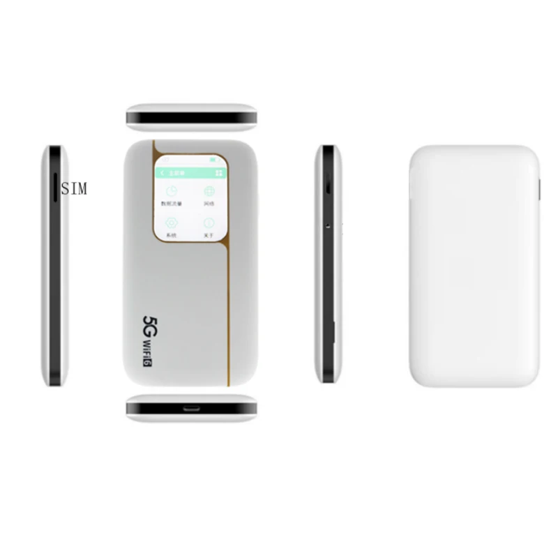 ثنائي النطاق 5G موبايل واي فاي 6 هوت سبوت ML802 6000mAh 2.0Gbps 5G Pocket MiFi 4G LTE موزع إنترنت واي فاي مع فتحة لبطاقة Sim
