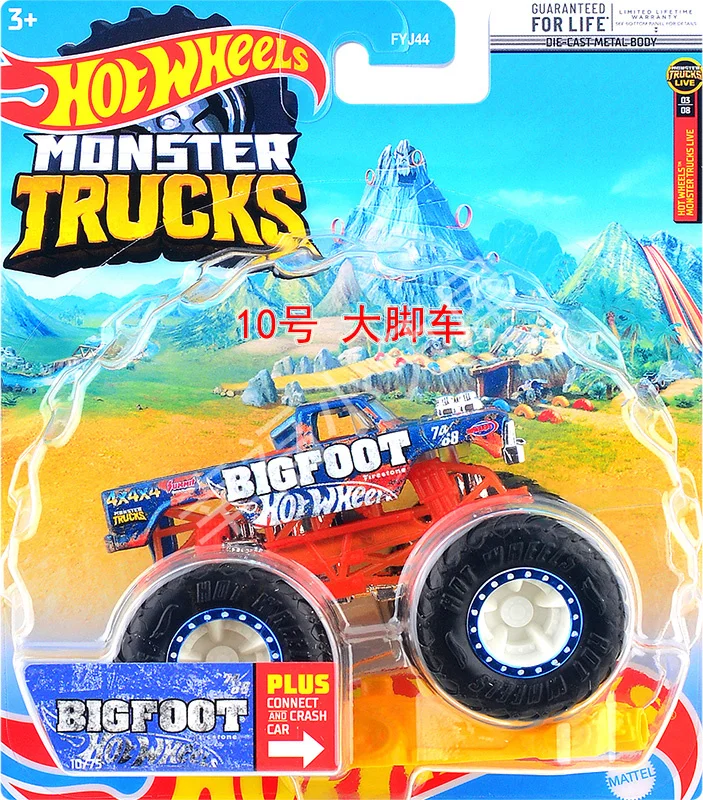 Original Hot Wheels Car Monster Truck Diecast 1/64 Voiture Plus Crushable Car Shark Wreak Kid Boy Toy for Children Birthday Gift