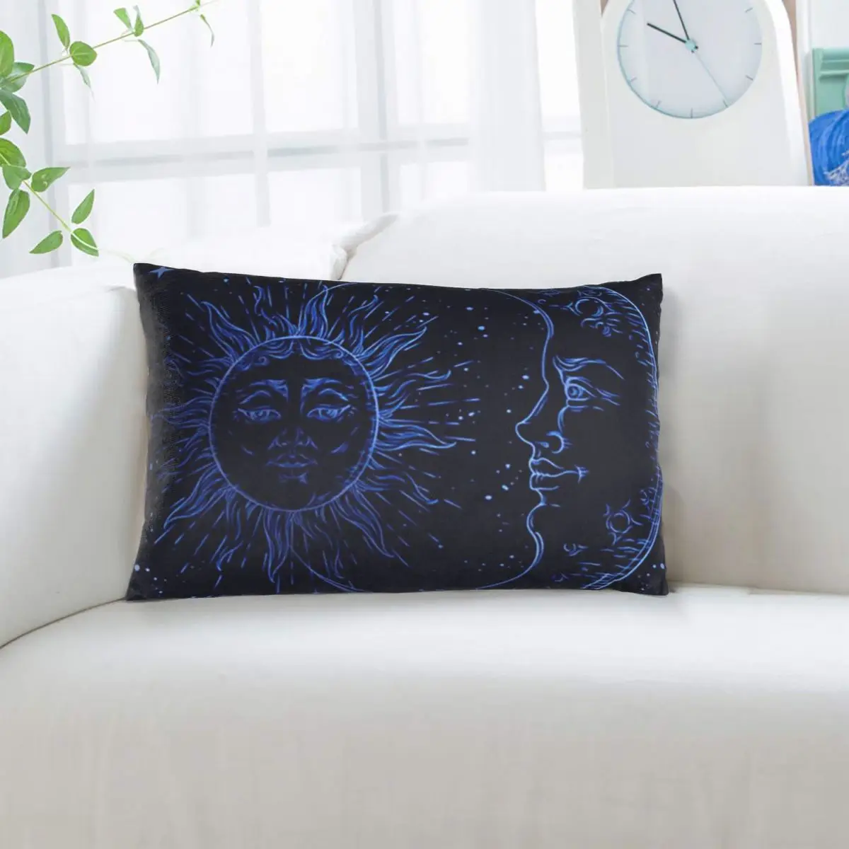 Celestial Mystic Esoteric Magic Sun Moon Rectangle Pillowcase Cushion Cover Decor Bedroom Bed Home Comfort Throw Pillow