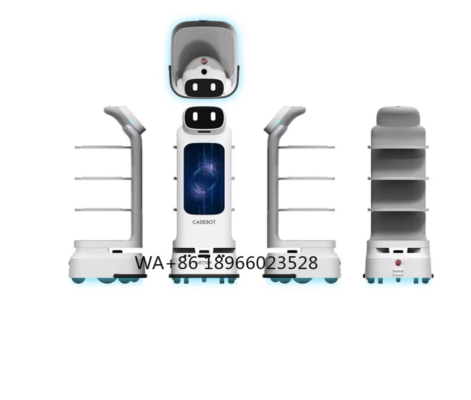 Trackless intelligent robot food delivery hot pot hotel restaurant automatic food delivery waiter to greet guests