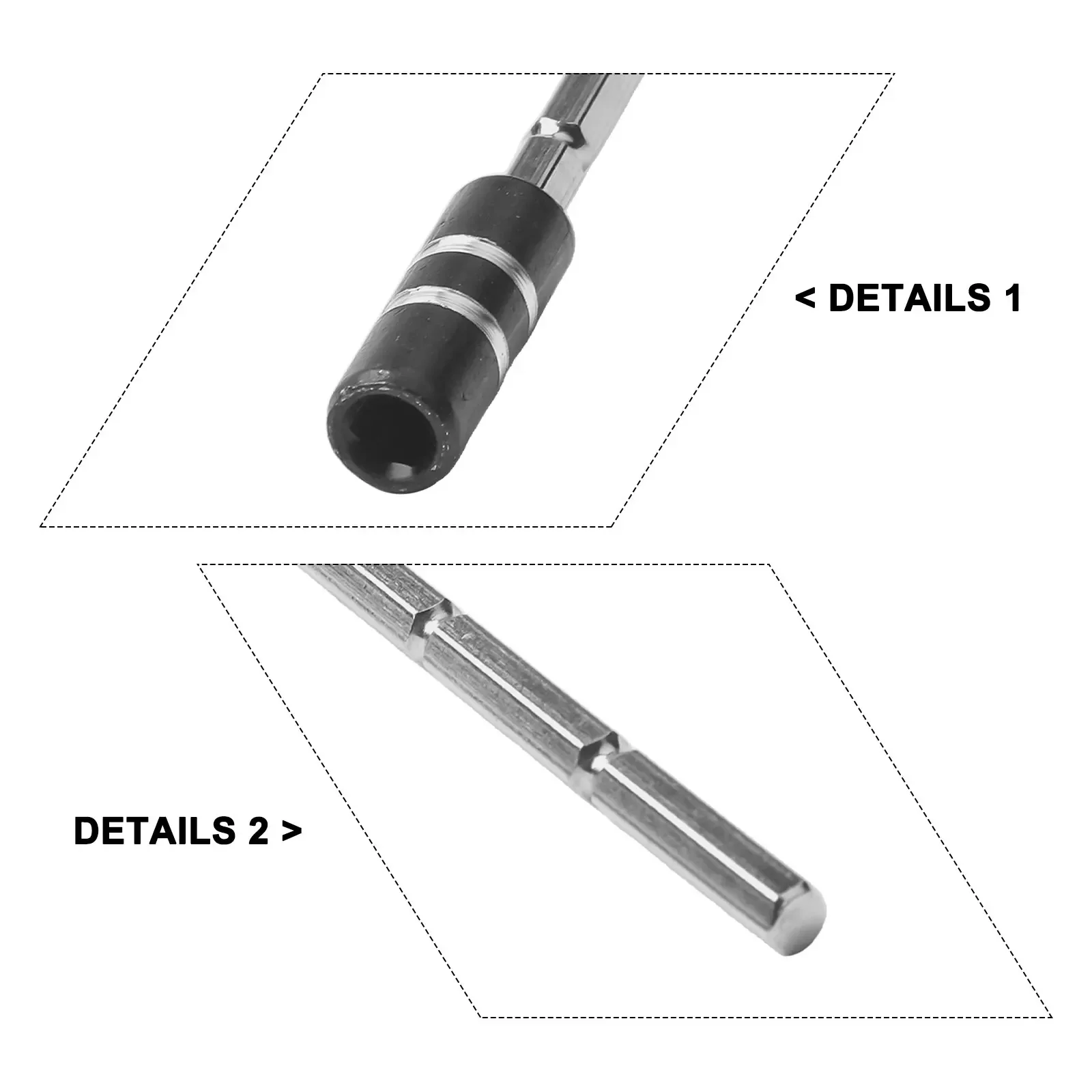 Extension Bar Rod Magnetic Metal Shaft Extension Bar Rod Hex Socket Adapter Screwdriver Bit Holder Workshop Equipment Power Tool