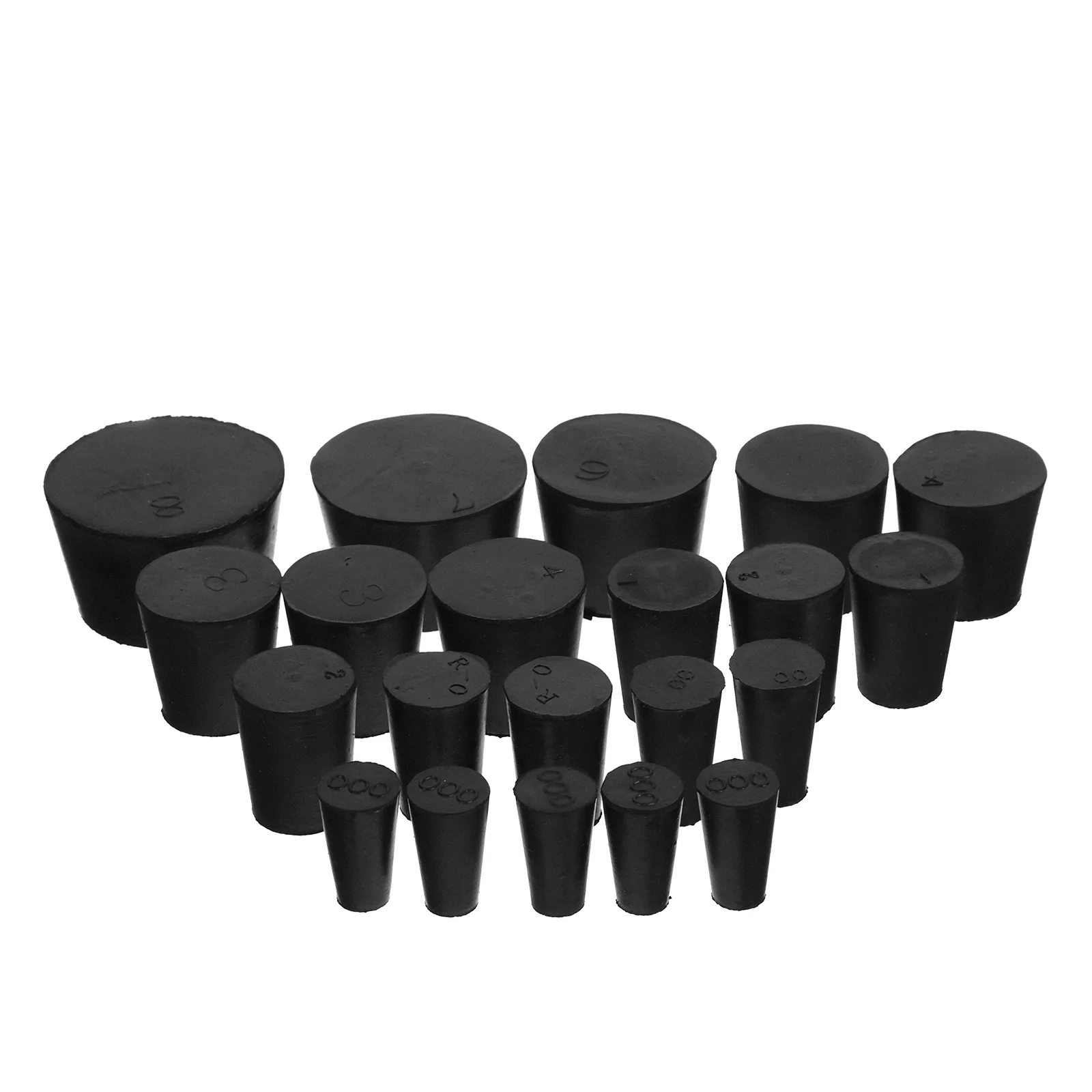 21 Pcs Solid Rubber Stopper Flask Stoppers Flasks Sealing Hole Plug Test Tube Single Plugs for Holes