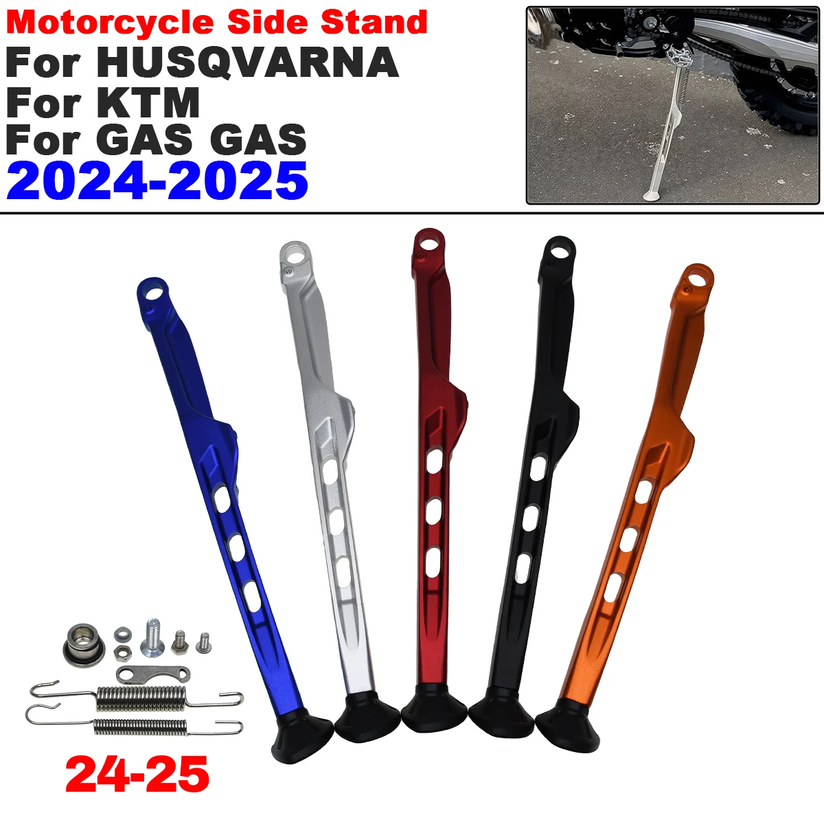 

Motorcycle Kickstand Sidestand For GasGas EX EXF EC ECF ES EW 2024 For KTM 125-450 XC XCF 150-500 EXC EXCF XCW XCFW XWF 2024