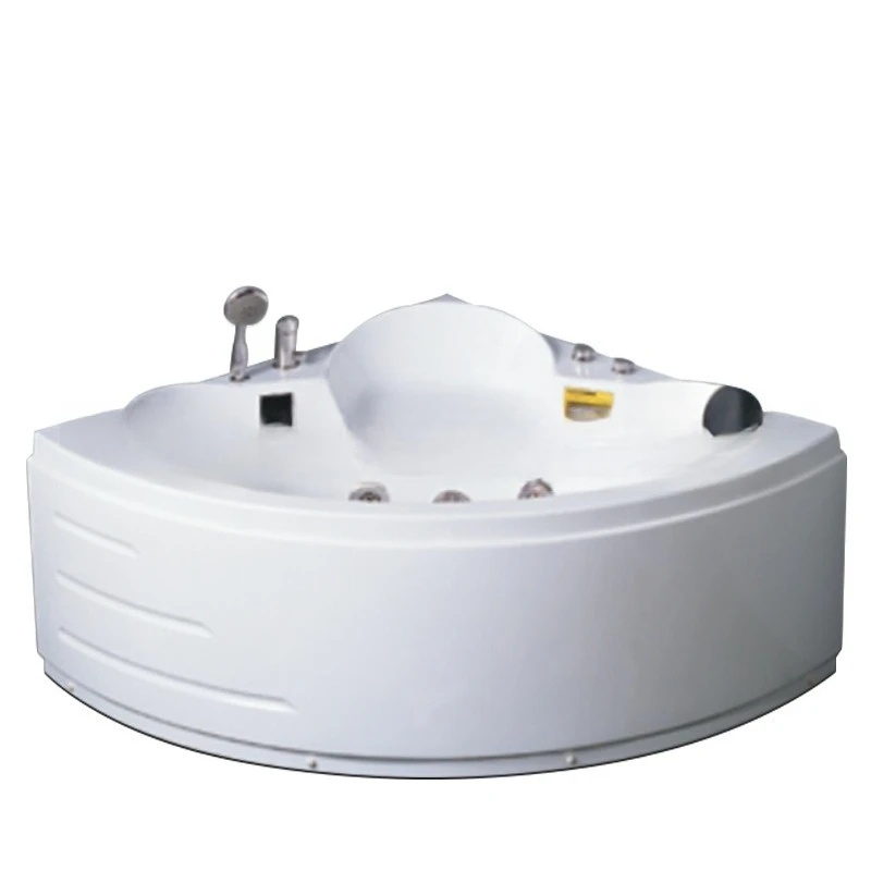 Double bathtub, surfing 1.5m acrylic freestanding triangular fan-shaped jacuzzi