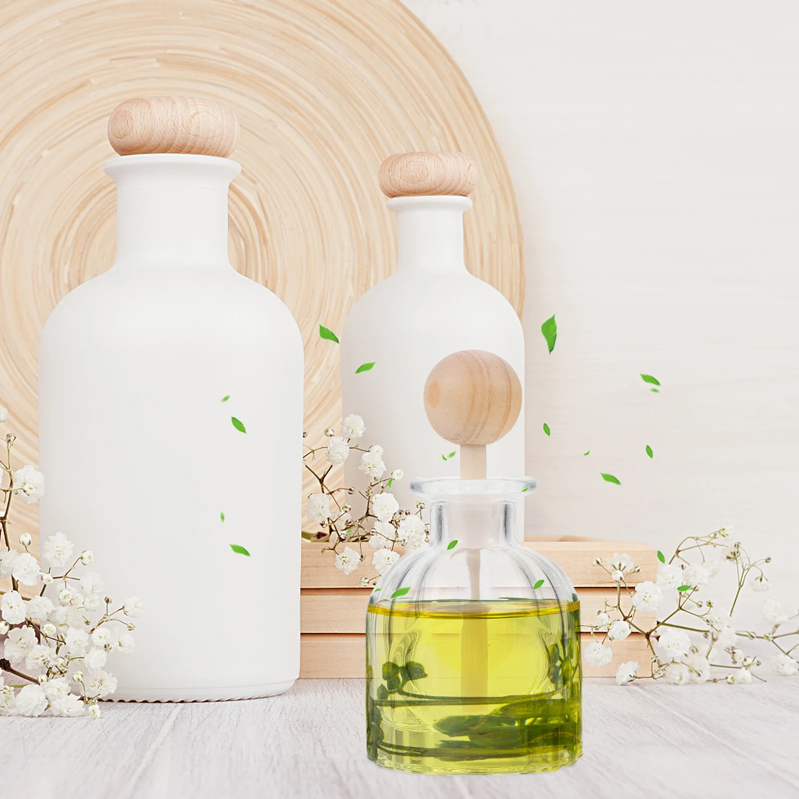 3 قطع من زجاجات الناشر الزجاجية، حاويات العلاج العطري، حجم صغير شفاف، سهل التخزين لدراسة الحمام وغرفة النوم