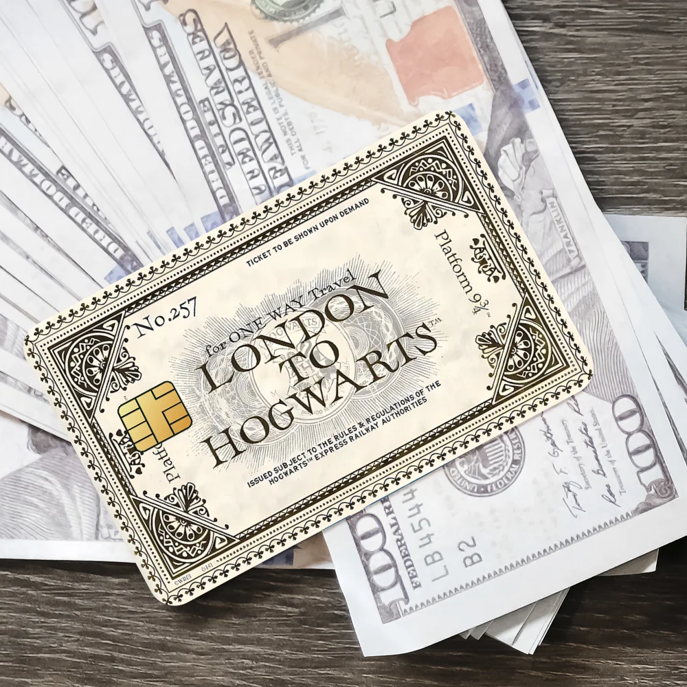 هاريس P-Potter جريفندور ملصق مقاوم للماء فيلم الجلد غطاء بطاقة الائتمان ملصقات 4 قطعة الخصم الجبهة الديكور حافلة البنك تمرير #6