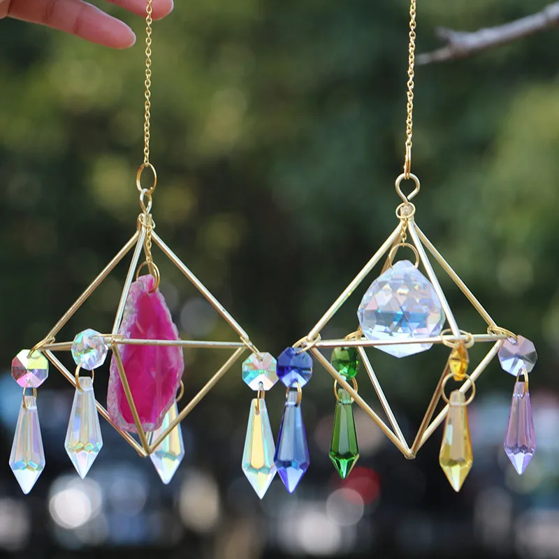 

Crystal Suncatchers Pendant Hanging Ornament Rainbow Prism Ball Sun Catchers Window Maker for Car Home Garden Decor