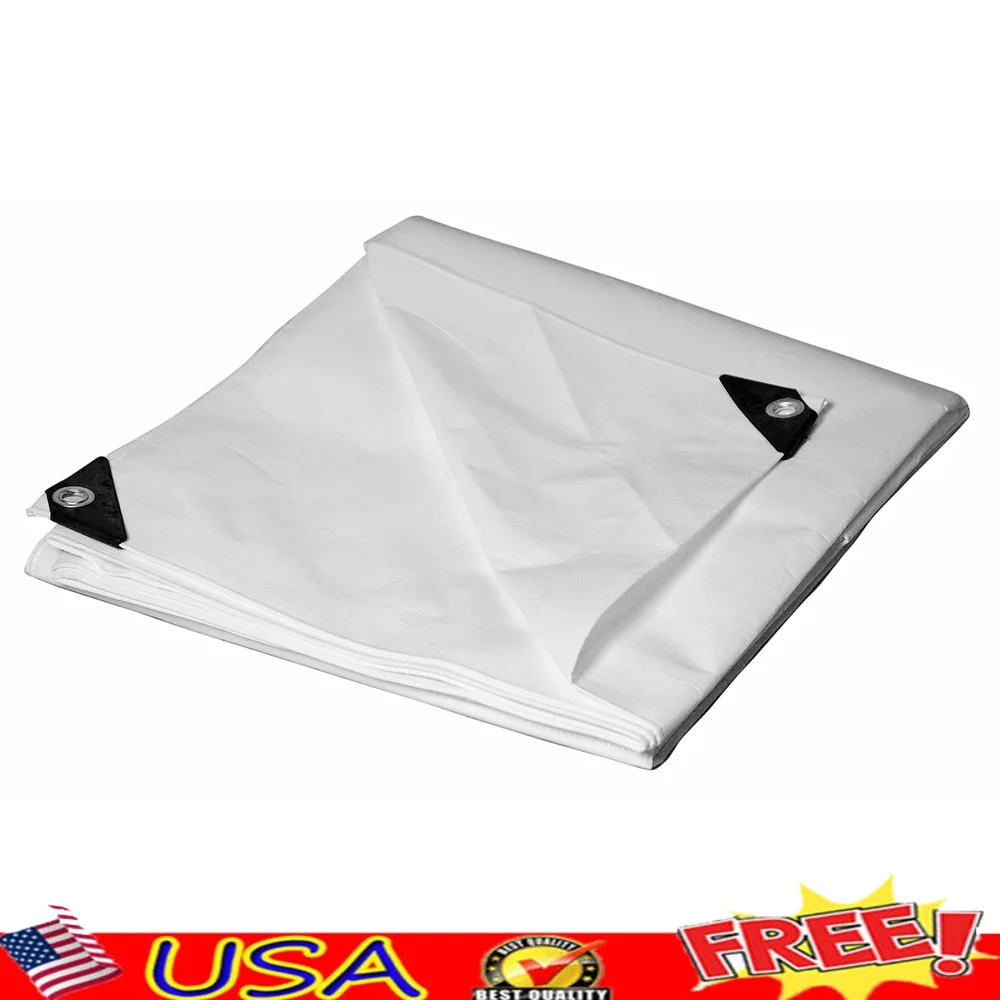 

Сверхмощный полированный брезент с УФ-обработанным УФ-излучением, 30x40 футов, водостойкий, устойчивый к разрыву, прочный усиленный втуллер, защита на открытом воздухе