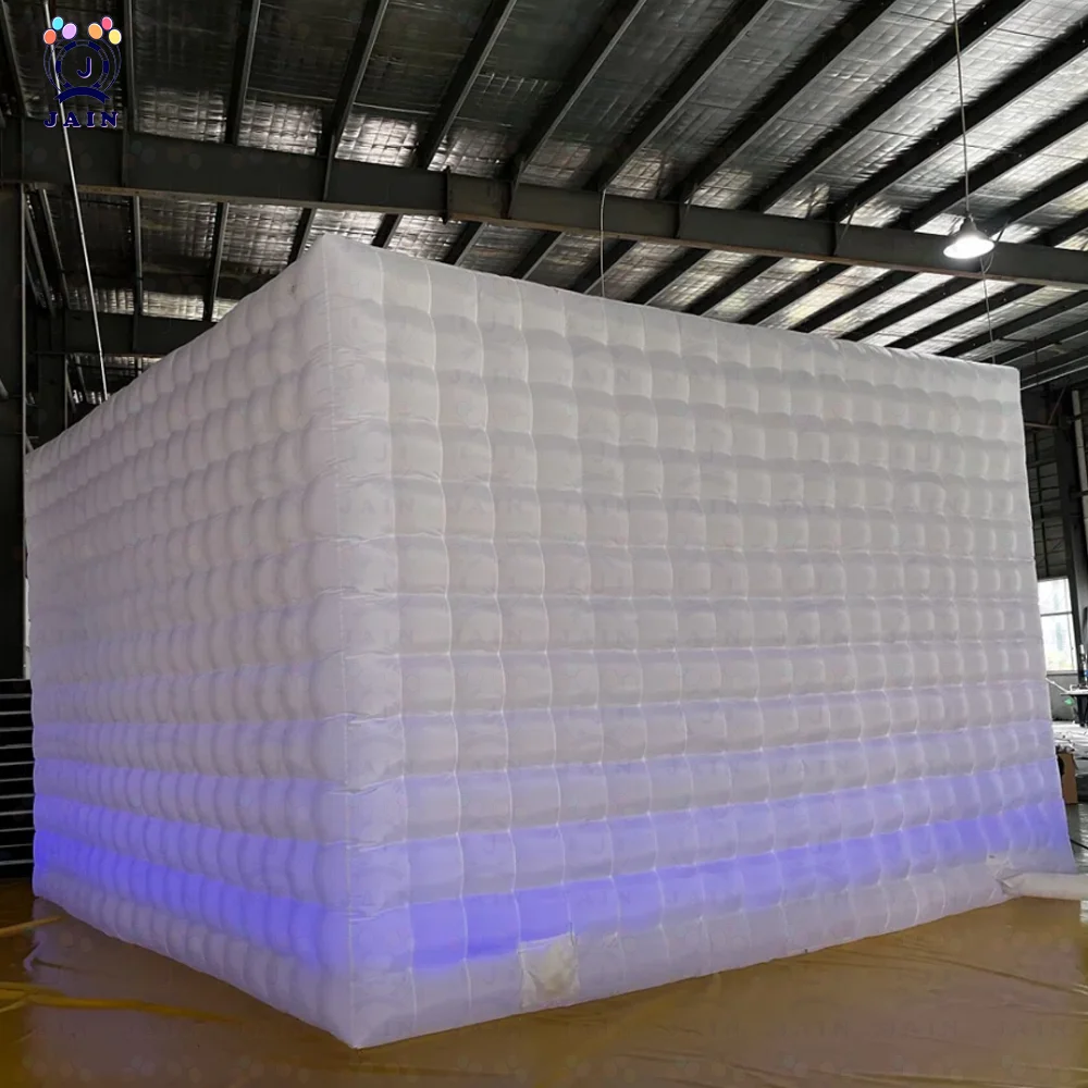 LED Inflatable Air Cube Tent Square House Giant Big Night Club Party Marquee for Party Event Exhibition Wedding Birthday Rental