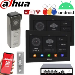 Mutil language Dahua VTO2311R-WP POE  WiFi Video Intercom camera kit IP Villa Door Station with 2pcs wifi Indoor Monitor