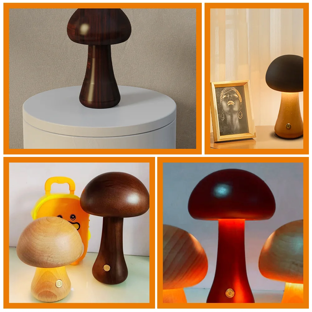 

Mushroom Night Light LED Bedside Lamp Cartoon Table Lamp Decorative Night Light for Bedroom Home Relaxing Atmosphere