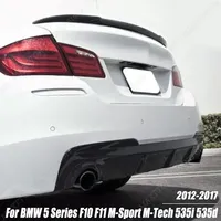 Gloss Black ABS Plastic Car Rear Bumper Diffuser Lip Body Kit for BMW 5 Series F10 F11 M-Sport M-Tech 535i 535d 2012-2017